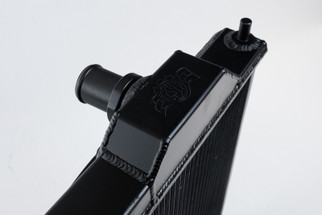 CSF 01-07 Mitsubishi Evo 7/8/9 Full-Slim Radiator w/12in Fan & Shroud/-16AN - Black