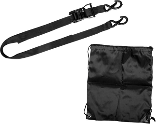 1.5" X 8' Ratchet Soft Tie-down Black 2/pk