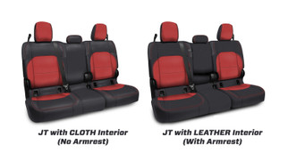 PRP 2020+ Jeep Gladiator JT Rear Bench Cover with Cloth Interior - Black/Grey