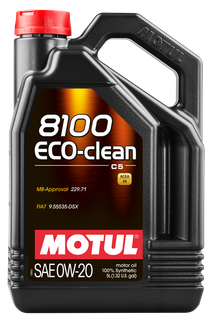 Motul 5L Synthetic Engine Oil 8100 0W20 Eco-Clean