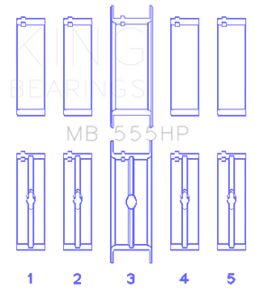 King Engine Bearings Chrysler 350/361/383/403 Main Bearing Set