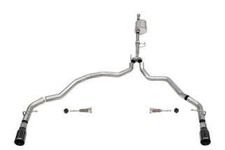 Corsa 2021-2025 Ford F-150 SuperCab/6.5ft Bed 3.5L V6 Sport Cat-Back Dual Rear Exit-Black PVD