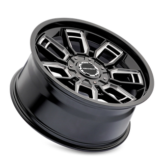 Mayhem 8118 Ordinance 20x9 / 5x127/139.7 BP / 87.1mm Hub Gloss Black Wheel w/ Milled Spokes