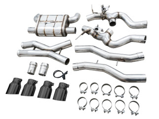 AWE Tuning SwitchPath Cat-Back Exhaust for BMW G8X M3/M4 - Diamond Black Tips