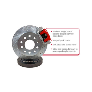 Baer Brakes GM 10/12 Bolt (BIH/BOA) Rear Ends 10.5in Classic Series Rear Brake Kit - Red