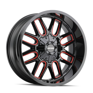 Mayhem 8107 Cogent 20x10 / 6x135 BP / -19mm Offset / 106mm Hub Black w/ Prism Red Wheel