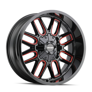 Mayhem 8107 Cogent 20x10 / 6x135 BP / -19mm Offset / 106mm Hub Black w/ Prism Red Wheel