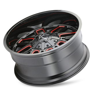 Mayhem 8107 Cogent 20x10 / 6x135 BP / -19mm Offset / 106mm Hub Black w/ Prism Red Wheel