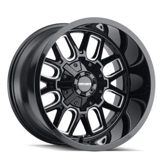 Mayhem 8107 Cogent 20x9 / 6x135 BP / 0mm Offset / 106mm Hub Black w/ Milled Spokes Wheel