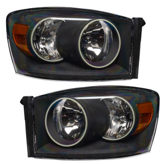 Oracle 07-08 Dodge Ram SMD HL - Black - ColorSHIFT w/ Simple Controller