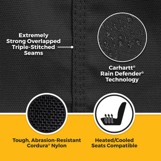 Covercraft 24-25 Ford Ranger Carhartt Super Dux SeatSaver Second Row Custom Seat Cover - Black