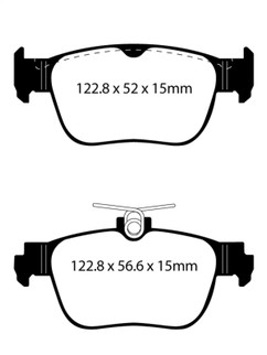 EBC 2022+ Audi A3 2.0T (40) Yellowstuff Rear Brake Pads