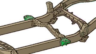 Rust Buster 95-04 Toyota Tacoma Rear Cab Mount - RIde Side