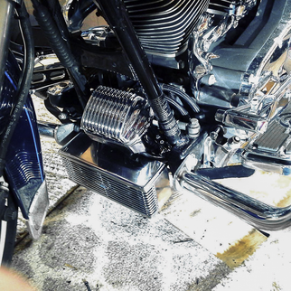 Front Mount Oil Cooler Tc Touring  09-16  Chrome