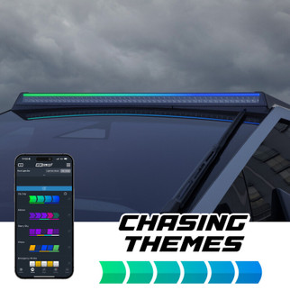 XK Glow Tesla Cybertruck XKmax 50in Roof LED Off-Road Light Bar w/ RGBW Chasing DRL & App Control