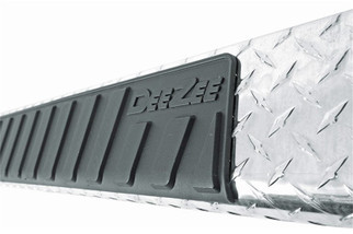 Dee Zee Universal Tubes - 6In Oval - Black Tread Aluminum (ExtCab)