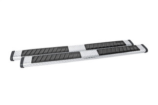 Dee Zee Universal Tubes - 6In Oval - Black Tread Aluminum (ExtCab)