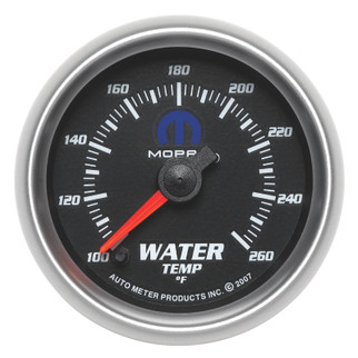 AutoMeter Gauge Water Temp 2-1/16in. 100-260 Deg. F Digital Stepper Motor Black Mopar
