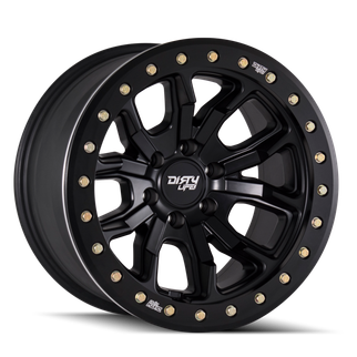Dirty Life 9303 DT-1 17x9 / 8x170 BP / -12mm Offset / 130.8mm Hub Matte Black Wheel- Beadlock