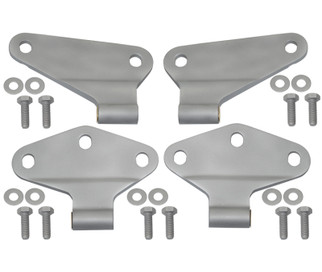 Kentrol 07-18 Jeep Wrangler JK Body Door Hinge Set 4 Pieces 2 Door Bare Grey