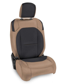 PRP 2018+ Jeep Wrangler JL/2 door/ Non-Rubicon  Front Seat Covers (Pair) - Black/Tan