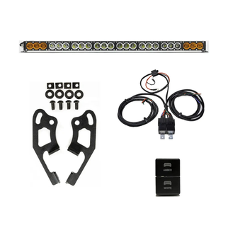 Cali Raised Sherpa Roof Rack Dual Funct. Light Bar & Mount Brckt Kit w/ Wire Harness & Small Switch
