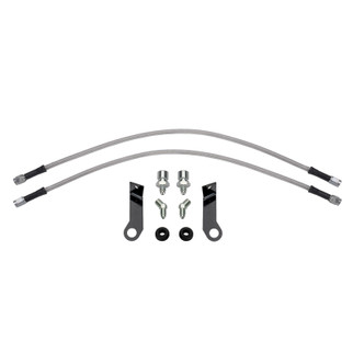 Wilwood flexline kit 22IN. M10X1.50 IF to 45 deg 1/8-27 NPT W/BRACKET