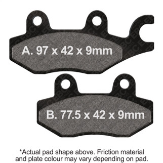 EBC 17-23 Kawasaki Ninja 400 Front Left Sintered HH/R Brake Pads