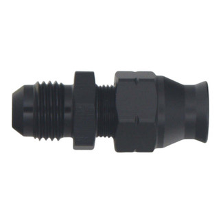 DeatschWerks 6AN Male Flare to 5/16in Hardline Compression Adapter - Anodized Matte Black