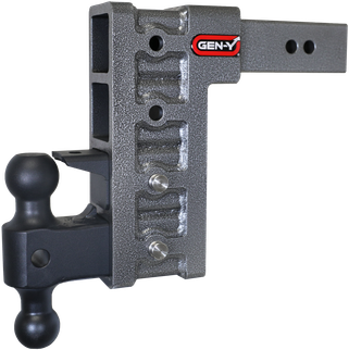 Gen-Y Mega Duty 2.5in Shank 9in Drop 3K TW 21K Hitch w/GH-061 Dual-Ball/GH-062 Pintle Lock