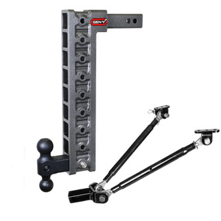 Gen-Y Mega Duty 2in Shank 20in Drop 1.5K TW 10K Hitch w/GH-031 Dual-Ball/GH-0100 Stabilizer Kit