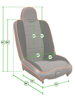 PRP Daily Driver High Back 4In. Extra Tall Suspension Seat