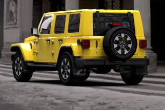 Rally Armor 18-25 Jeep JL Wrangler Black UR Mud Flap w/White Logo
