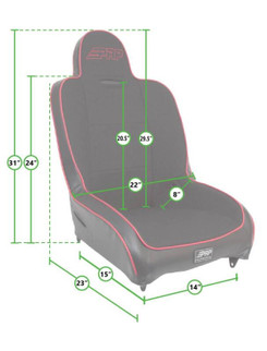 PRP Premier Low Back Suspension Seat - Rear
