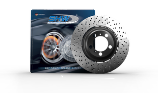 SHW 14-19 Porsche 911 Turbo 3.8L w/o Ceramics Right Rear Drilled-Dimpled LW Brake Rotor(99135240803)