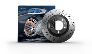 SHW 2016 Porsche Boxster Spyder w/o Ceramics Right Rear Cross-Drilled MB Brake Rotor (98135240400)