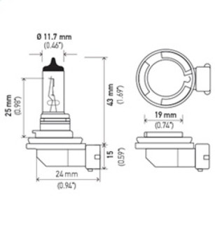 Hella Bulb H8 12V 35W PGJ19-1 T4