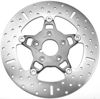 V-twin Street Rotor Fsd009blk Floating Chrome/black