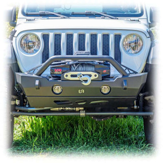 Turn Offroad 07-25 Jeep JK/JL/JT Front Bumper w/ Bolt-On Bull Bar & Skid Plate