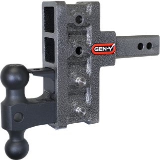 Gen-Y Mega Duty 2in Shank 5in Offset Drop 2K TW 16K Hitch w/GH-051 Dual-Ball/GH-032 Pintle Lock