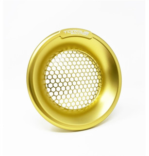 Torque Solution Billet Turbo Velocity Stack Shield For 4in Inlet - Gold
