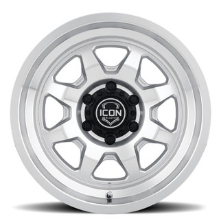 ICON Nuevo 17x8.5 / 6x5.5 / 25mm / 5.75in BS Silver Machined Wheel