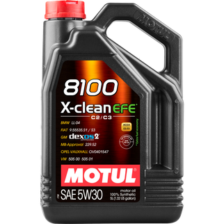 Motul 5L Synthetic Engine Oil 8100 X-Clean 5W30