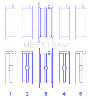 King Engine Bearings AMC / JEEP 390, 401 Main Bearing Set