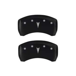MGP 4 Caliper Covers Engraved Front Pontiac Engraved Rear Arrow Red finish silver ch