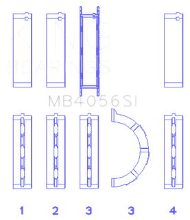 King Engine Bearings Crankshaft Main Bearing 0.5mm (Oversize) Ford Duratec V6
