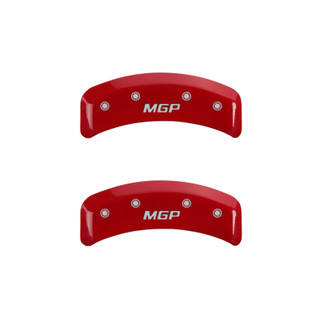 MGP 4 Caliper Covers Engraved Front & Rear MGP Red finish silver ch