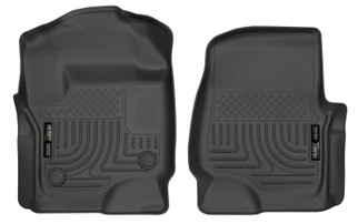Husky Liners 2017 Ford Super Duty (Crew Cab / Super Cab) WeatherBeater Black Front Floor Liners