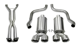 Corsa 05-08 Chevrolet Corvette (C6) 2.5in Xtreme Cat-Back Exhaust - 3.5in Twin Tips