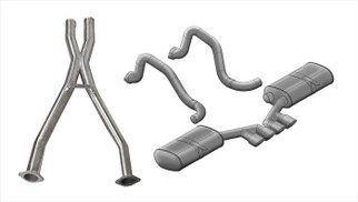 Corsa 97-04 Chevrolet Corvette (C5) 2.5in Sport Cat-Back Exhaust - 3.5in Tigershark Tips
